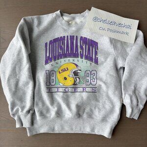Vintage LSU Tigers NCAA Football Sweatshirt, Louisiana State University Shirt